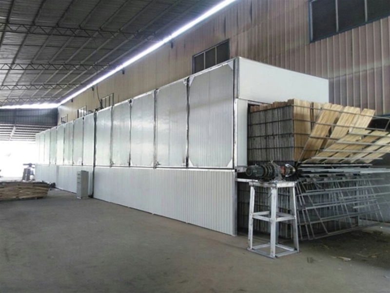 Stand up wooden veneer dryer